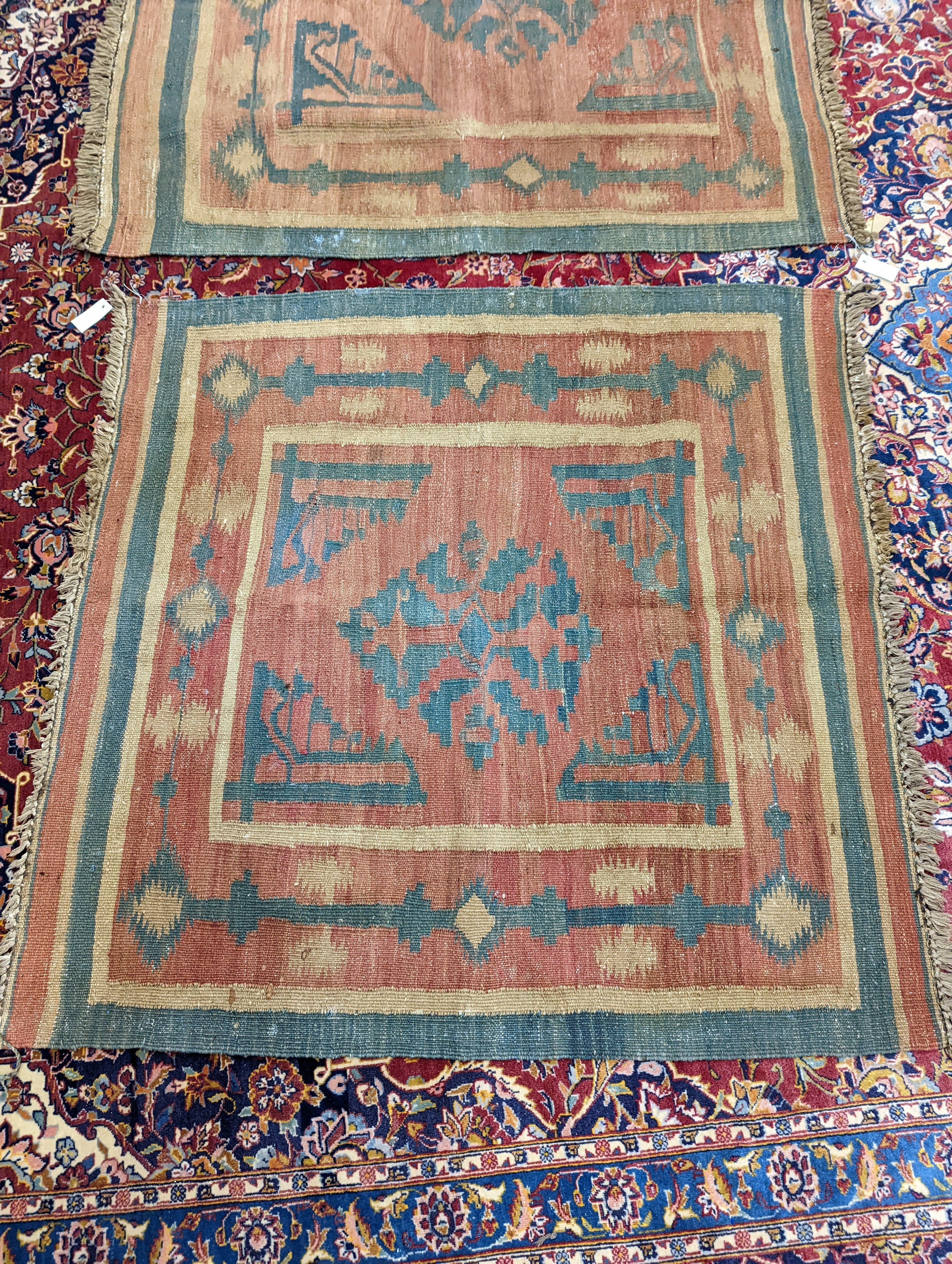 A Kelim carpet, 136 x 130cm